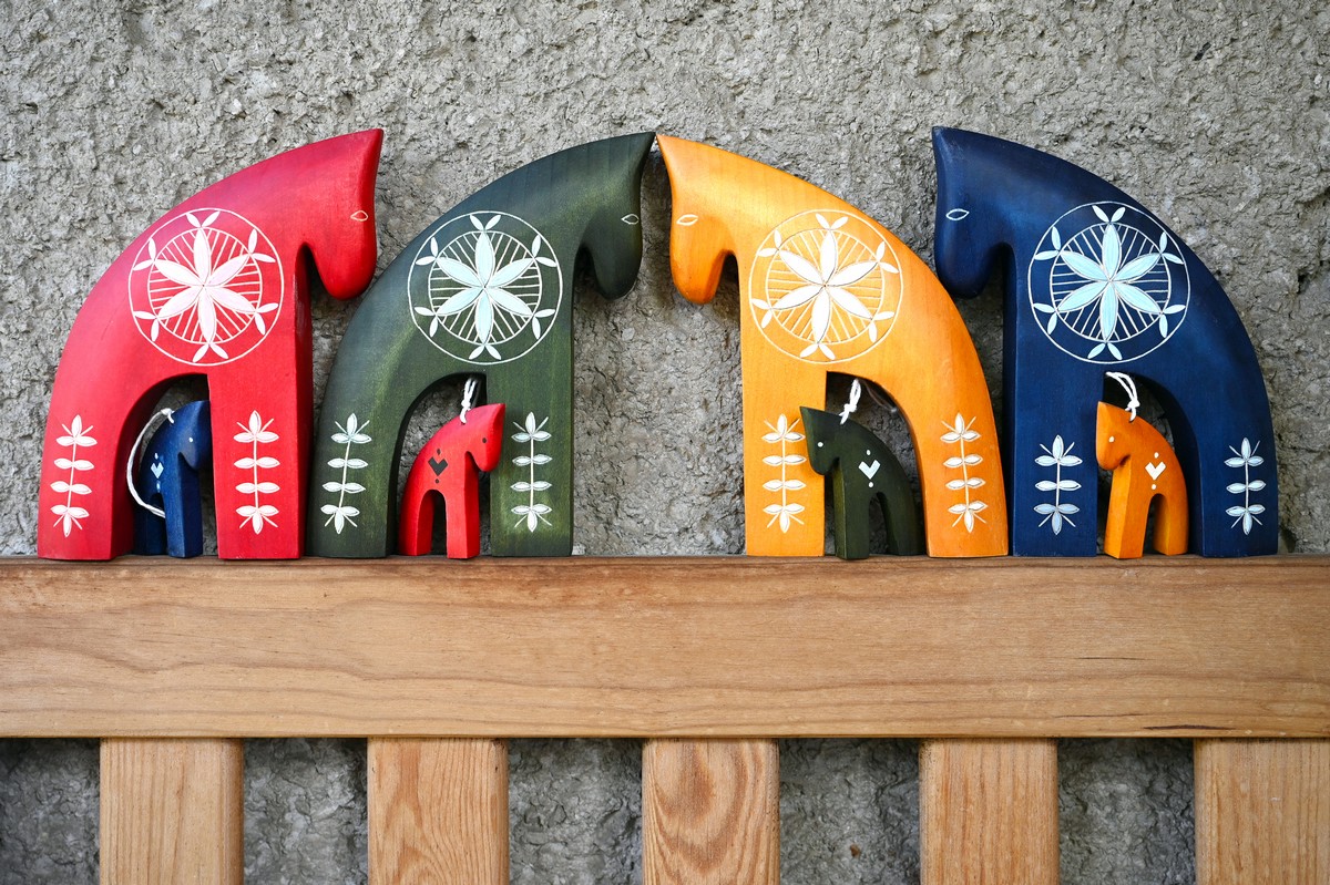 Wooden decorations by Janka Majerská